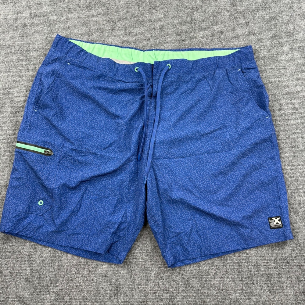 ZeroXposur‎ Swim Trunks XXL Blue Patterned Stretch Board Shorts Mens